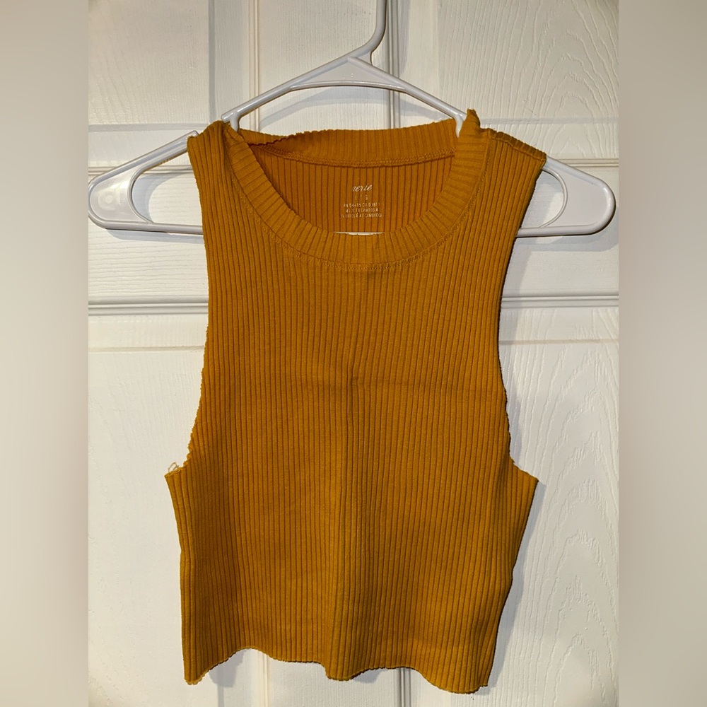 Aerie Golden Ribbed Tank Top